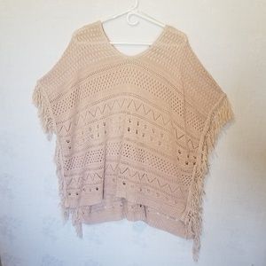 Rue 21 Lightweight Pastel Pink Poncho
